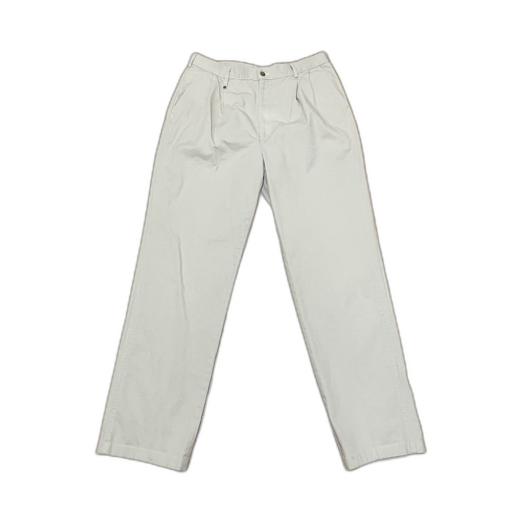 Lucchese Mens 36 x 34 (33x32) Pleated Front Khaki Chino Pants USA Cowboy Country